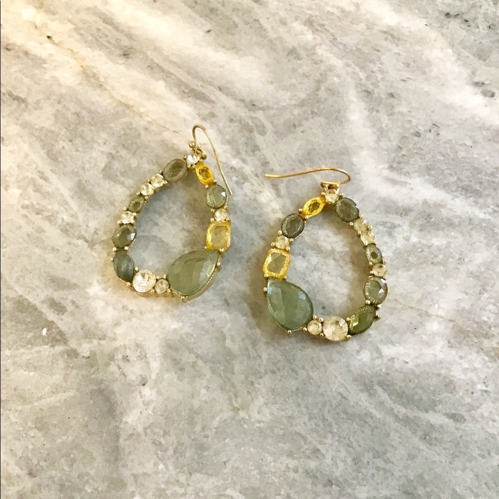 Anthropologie Teardrop Stone Earrings